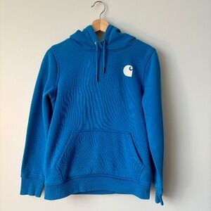 Blue Carhartt women’s hoodie sweatshirt-Size S